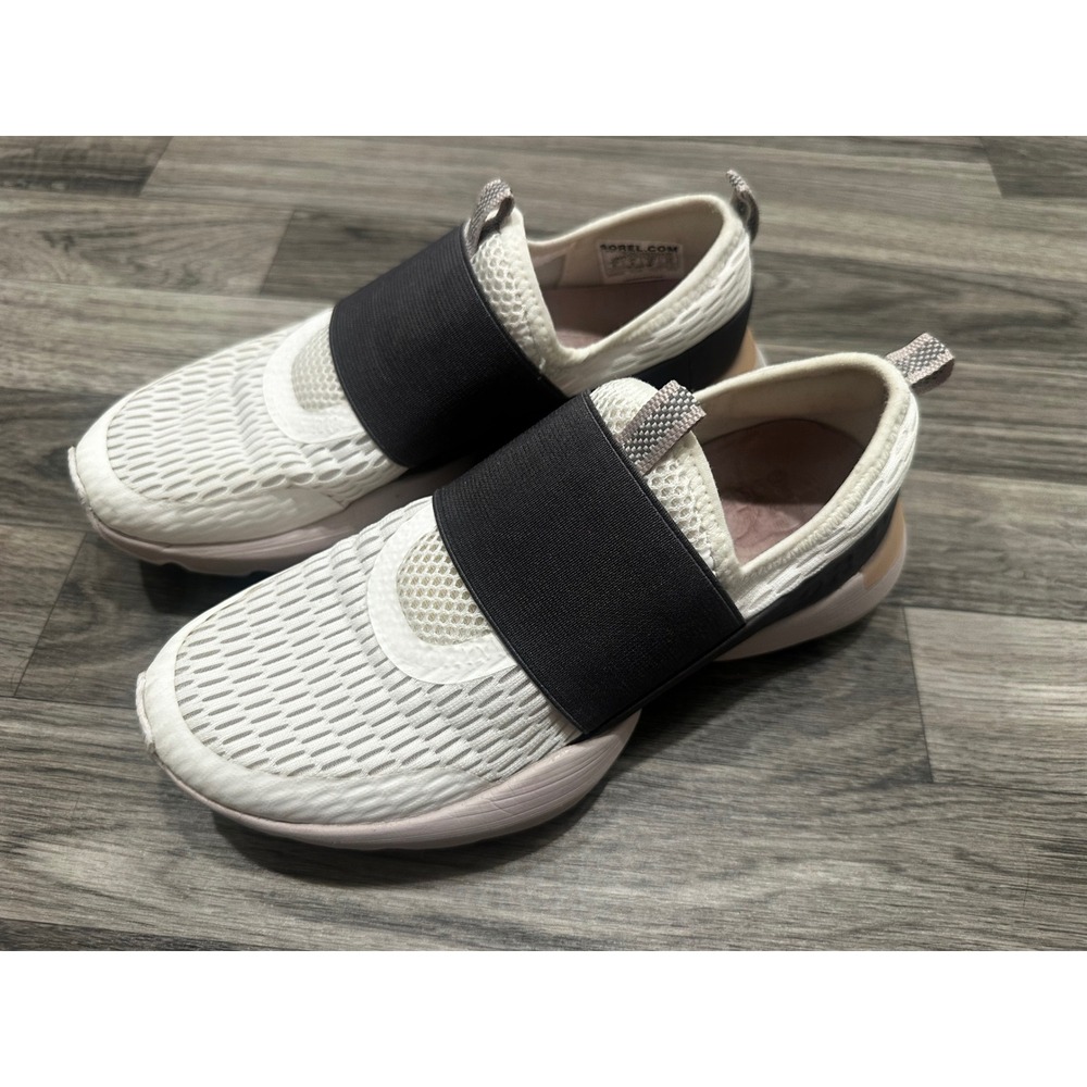 Sorel Kinetic Impact Strap White Black Pink Sneakers Womens 6